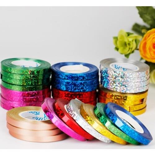6pcs Multicolor foil Balloon Rope balloon Ribbon 5mm*10m Wedding Birthday Party balloon tool Curling ribbon Roll Ballon Streamer