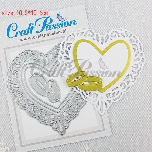 Sirius Love heart and ring Metal Cutting Dies and Stencil Template for DIY Scrapbooking Photo Album Embossing Decorative Cards
