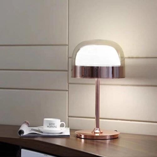 Modern Designer Glass Table Lamp Steel Creative Home Lighting For Bedroom Study Lighting TA098