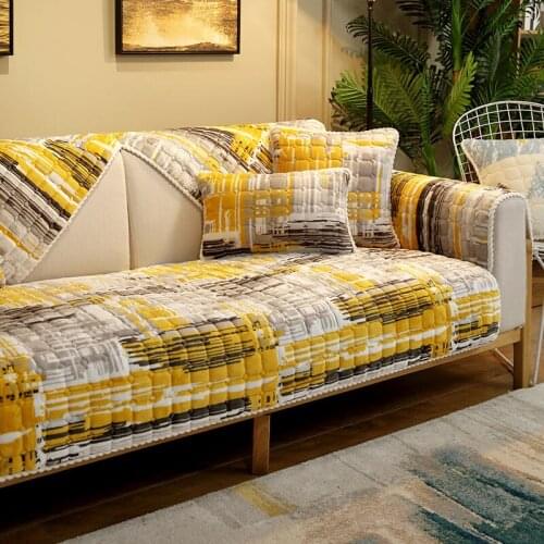 Special Offer High Quality Modern Winter Short Plush Thickend Quilted Sofa Towel Fine Velvet Cover Floor Living Room For Mat