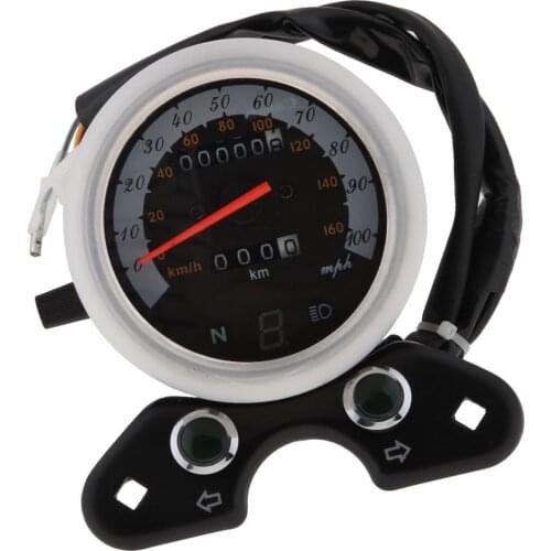 Backlight Motorcycle Speedometer for CG125 with 95mm Mounting Hole Distance
