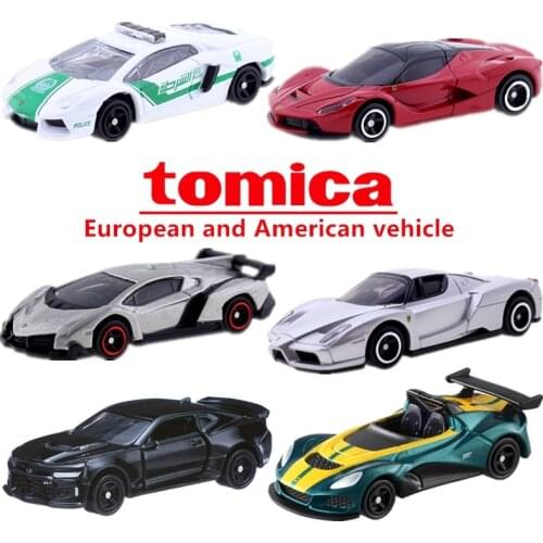 TAKARA TOMY Tomica European And American Car Series Lotus Lamborghini Chevrolet Diecast Baby Toys Collection