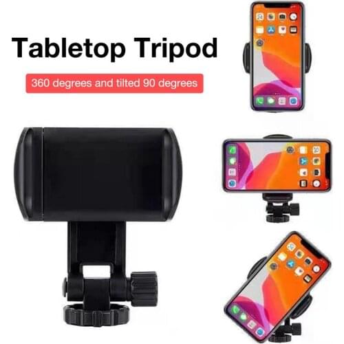 Universal Mini Desk Mobile Phone Tripod Mount Camera Clipper Holder Webcam 360 Rotation Tripod Stand For Selfie Live Stream
