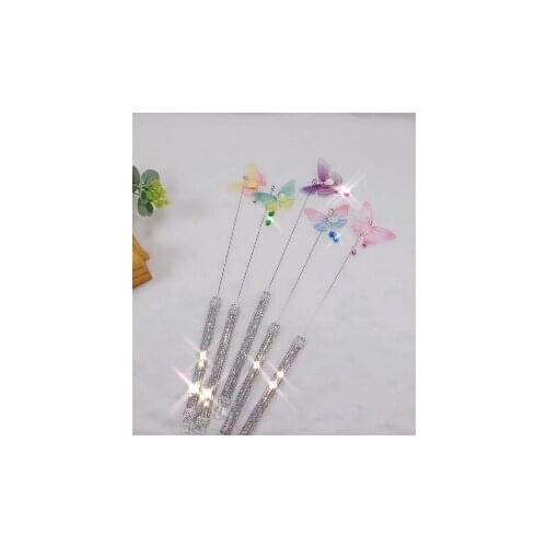 Usd3.45/pc bling pet cat kitten toys cat teasers sticks fishing rod butterflies 20pcs/lot