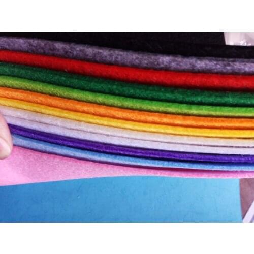Polyester Cloth Felt DIY Craft 30x30cm 12sheet Pattern Bundle Sewing Dolls Crafts Home Decor Non Woven Fabric Home 3mm Thickness