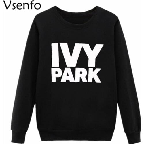 Vsenfo Beyonce Fans Hoodies Women Sweatshirt Letter Print Ivy Park Sweatshirts Woman Casual Tops Sudadera Mujer