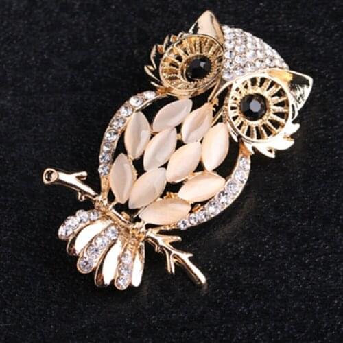 Wedding Scarf Pin Up Buckle Brooches Big Owl Brooches For Wedding Vintage 5.7 * 3.2cm
