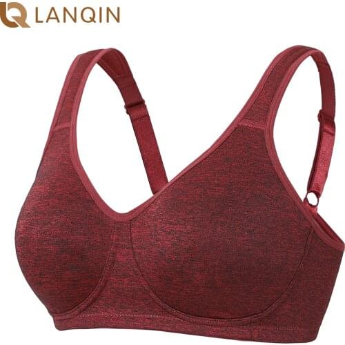 Womens Plus Size Unlined Comfort Wireless Smooth Bra Minimizer