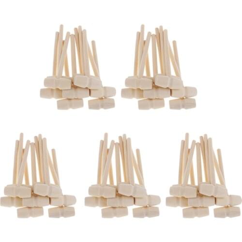 20/50/100 Pieces Mini Wooden Hammer Balls Toy Pounder Replacement Wood Mallets Baby 3D Baking Tools