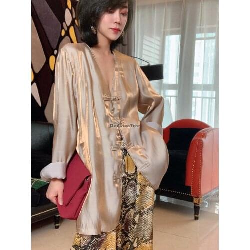 2021 women chinese traditional print qipao clothing chiffon blouse qipao blouse shirt chinese clothes cheongsam blouse hanfu top