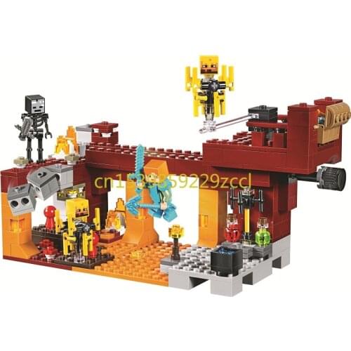 378pcs Compatible 21154 myworld Blaze Bridge building block Toy