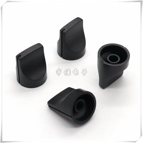5 Piece 20×24MM black plastic knob cap potentiometer volume adjustment switch cap knob is suitable for flower shaft 6MM