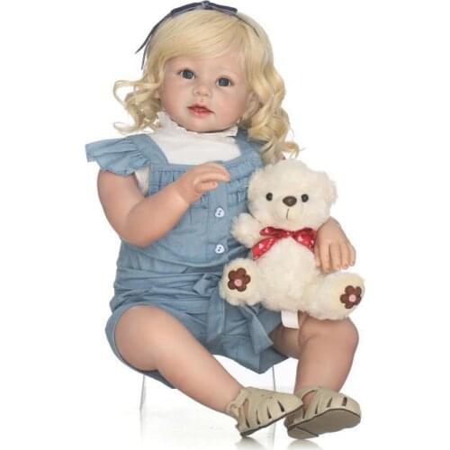 70cm/28" Big Newborn Reborn Baby Girl Doll Toy Soft Vinyl Silicone Birthday Gift Toys for Children American Girl Doll