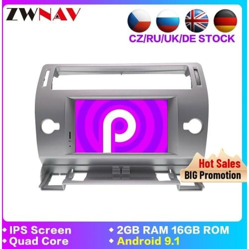 1 Din 7 Inch Android 9.1 Car DVD Player For Citroen C4 Quatre Triumph Wifi GPS Radio 2G RAM Touch Screen GPS Radio WIFI Map