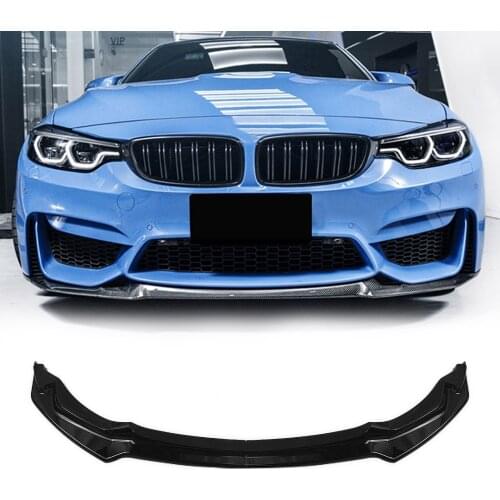 Car Front Bumper Spoiler Lip For BMW F80 M3 F82 F83 M4 2015-2020 Glossy Black Exterior Vehicle Article Lower Splitter Kit Trim