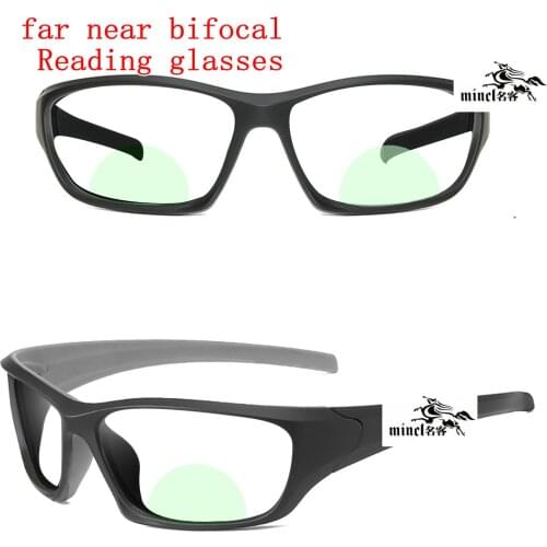 Outdoor Transition Photochromic Rectangular Frame Bifocal Reading Glasses For Men Women Sports Sunglasses Readers UV400 NX