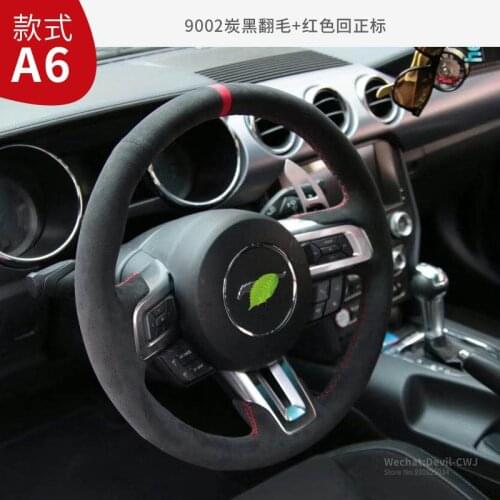 Steering Wheel Cover For Ford Mustang Fiesta Focus Escort Taurus Explorer Edge Mondeo Suede Leather Hand Grip Car Accessories