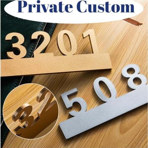 Private Custom Acrylic House Number Address Sign Stickers Letters Numbers Doorplate Door Plaque Numbers For Home Street Sign