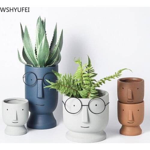 Ceramic Flowerpot Vertical Garden Garden Pots Wall Vases for Plants Glasses for Decorative Plants Jardim Vertical Pots De Jardin