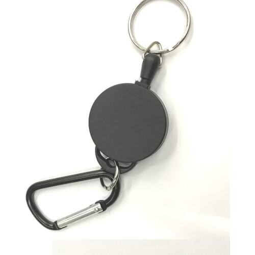 Creative easy-to-pull key ring Wire rope buckle Outdoor mountaineering buckle telescopic key ring