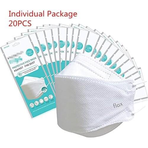 20Pcs Adult 4layer Mask High-Density Mask Individual Package Mask Mascarilla Fish Non Woven Adult Mask Halloween Cosplay Mаска