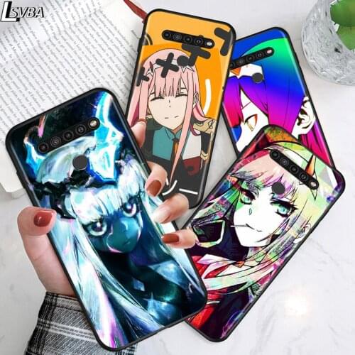 Darling In The Franxx Cute for LG G8 G8S G8X V30 V35 V40 V50 V60 ThinQ Q60 K40 K50 K51 K61 K71 K92 K62 Soft Black Phone Case
