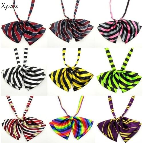 Fashion lady school girls students uniform tooling wedding party bow tie collar flower