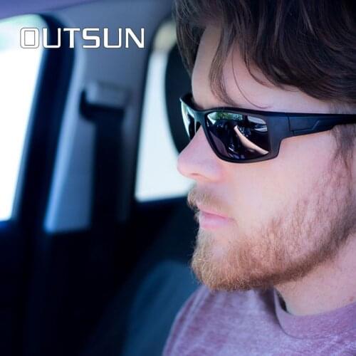 OUTSUN 2020 Brand Sport Sunglasses Men Polarized UV400 Protection Warp Around Sun Glasses for Fishing Driving Travel OS8618