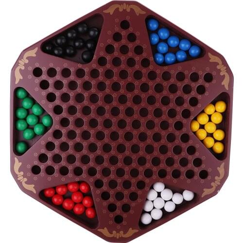 Chinese Checkers Game Set with Drawers and wooden pegs for Adults and kids