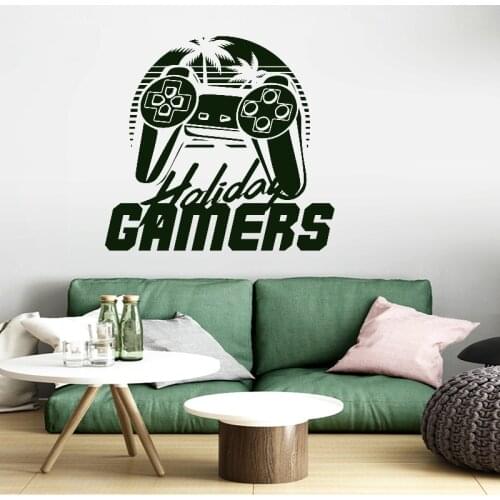 Game Wall Paper Wall Decal Video Game Vinyl Game Over Gaming Sticker Gamer Wall Stickers Eat Sleep Game Video Wallart Z103