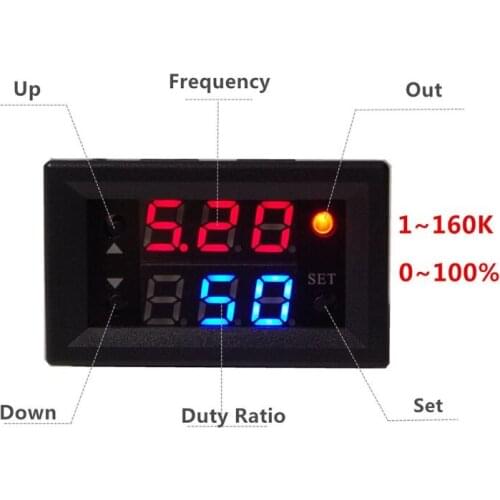 Single Signal Generator PWM Pulse Frequency Duty Cycle Adjustable Module 1Hz-160Khz 4V-30V PWM Board Module 5mA-30mA