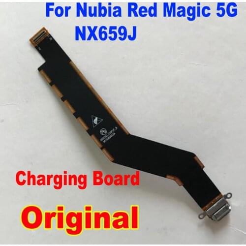 Original Charge board For ZTE Nubia Red Magic 5G NX659J USB Plug Charging Port Charge Board Flex Cable Full IC Phone Replacement