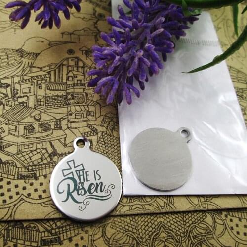 20pcs--"he is risen"stainless steel charms more style for choosing DIY Charms pendants for necklace