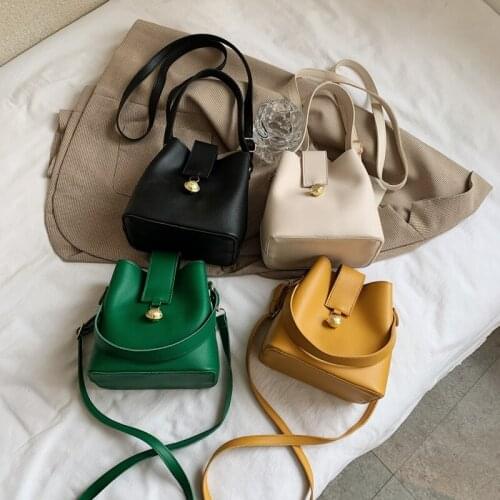 Luxury Designer Bucket Bags New 2020 Fashion Bells Handbags Spring Women PU Leather Shoulder Bag Lady France Cross Body Bag