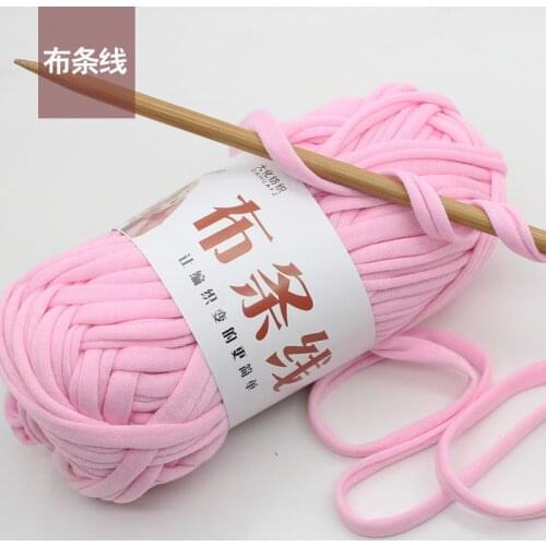 Cloth Stripe Diy Material Package Hand Woven Thick Yarn Bag And Hat With The Same Yarn Cotton Yarn For Crochet