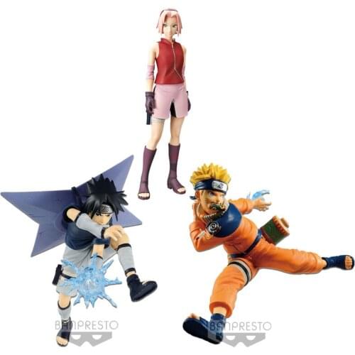 In Stock Bandai 100% Original Naruto VIBRATION STARS Uchiha Sasuke PVC Action Figure Collectible Model Speelgoed Voor Kinds