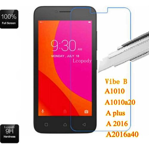 Tempered glass FOR lenovo A plus Aplus A1010a20 A2016a40 A1010 A2016 A 1010 a20 2016 a40 vibe B vibeB Screen Protector Film