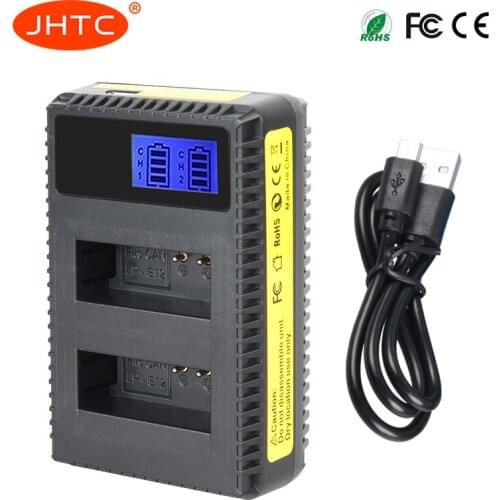 JHTC Charger Battery For Canon LP-E12 100D Rebel SL1 Kiss X7 EOS M M2 100D M10 EOSM EOSM2 Battery LP E12 Camera Usb Charger