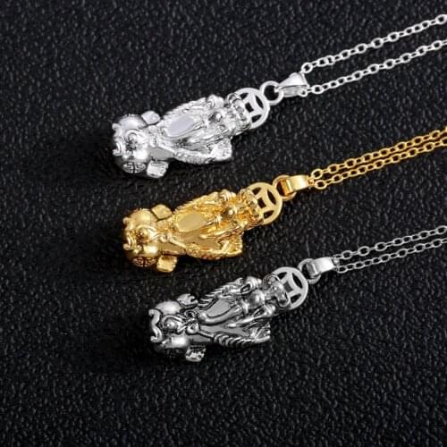 3 Styles Auspicious Brave Troops Mythical Wild Animal Necklace For Women Men Lucky Jewelry Party Accessories Birthday Gifts