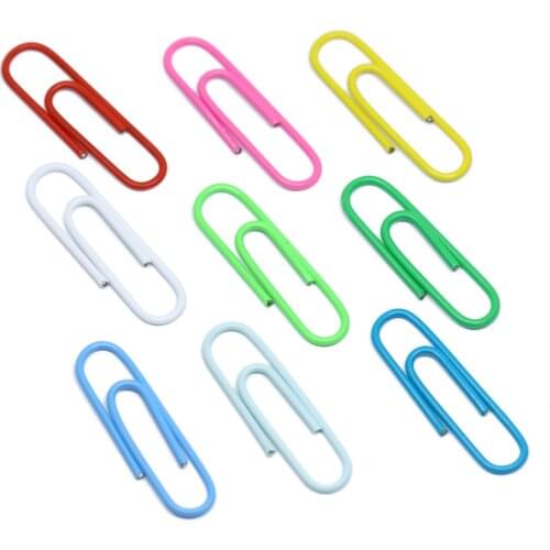 100pcs 28mm Paper Clips Notebook Memo Pad Filing Bookmark Binder Paperclips Organizer Clip Stationery Office Accessories