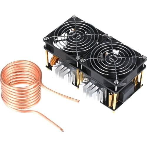 1800W 40A 12V-48V ZVS Induction Heating Board Module DIY Flyback Driver Heater Good Heat Dissipation with Coil Accessories