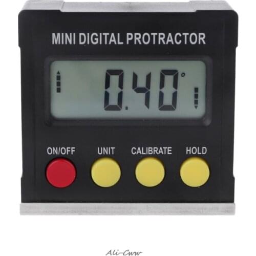 360 Degree Digital Protractor Inclinometer Electronic Level Box Magnetic Base Measuring Tools