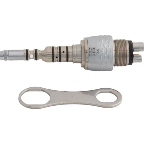 6Holes Dental Coupler Quick Connector Fit Dental LED Fibre Optical Dental High Speed Handpiece Air Turbine CX229-GK