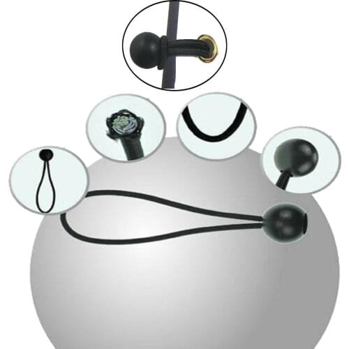 6" Heavy Duty Elastic Bungee Zipper Pull Cord Zip Slider Ends Lock Zip Puller