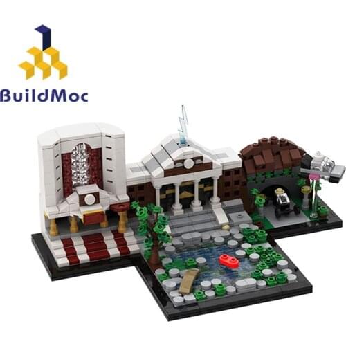 Buildmoc Movie Back to the Future City Architecture 666PCS MOC Model Building Blocks Toys for Children DIY Toy Kids Gifts Citys