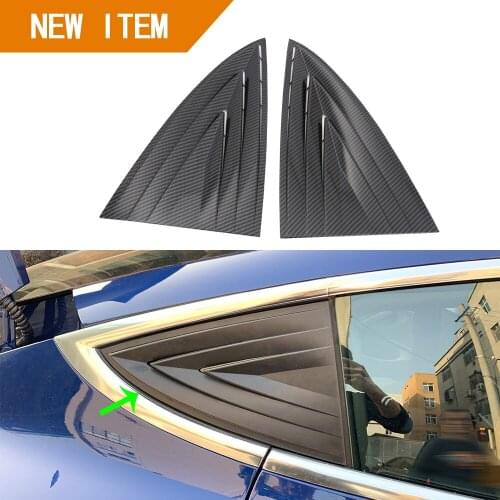 Car Accessories Rear Window Triangle Sticker Shutter Decorative Patch Cover Trim For Tesla Model 3 2019 Car-styling