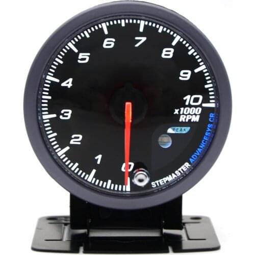60MM Car Auto Tachometer 0-10000 RPM Gauge Black Face Meter With White & Amber Dual Lighting Car meter
