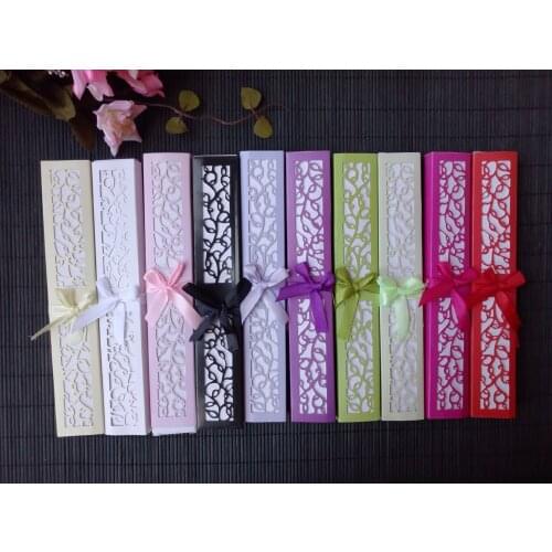 Free Shipping 50pcs/lot Luxurious Silk Fold hand Fan in Elegant Laser-Cut Gift Box Wedding Party Favors Gifts 10 colo
