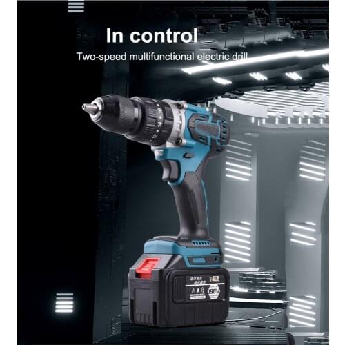 Brushless Electric Screwdrive 21V Impact Drill Socket 4000mAh Li Battery Hand Drill Installation Power Tools With 1 Battery