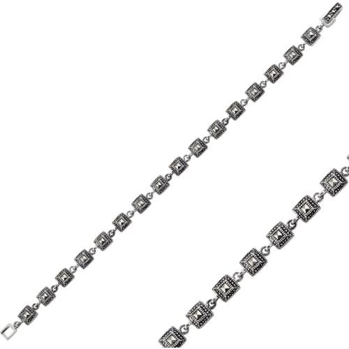 Silver 925 Sterling Marcasite Sterling Bracelet